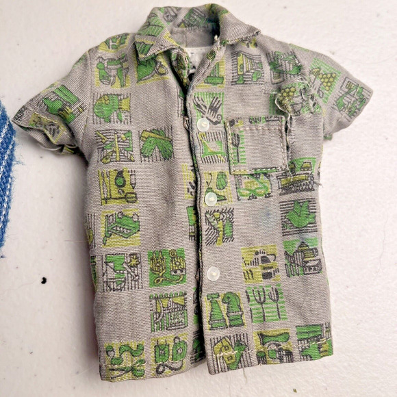 Vintage Ken Barbie Outfit Pinstripe Suit Dreamboat Shirt 1969 Mattel HTF Rare - Picture 14 of 16